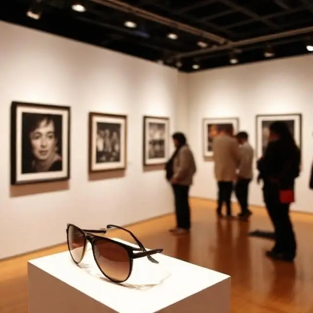 A stylish person wearing sunglasses in a natural, candid setting.