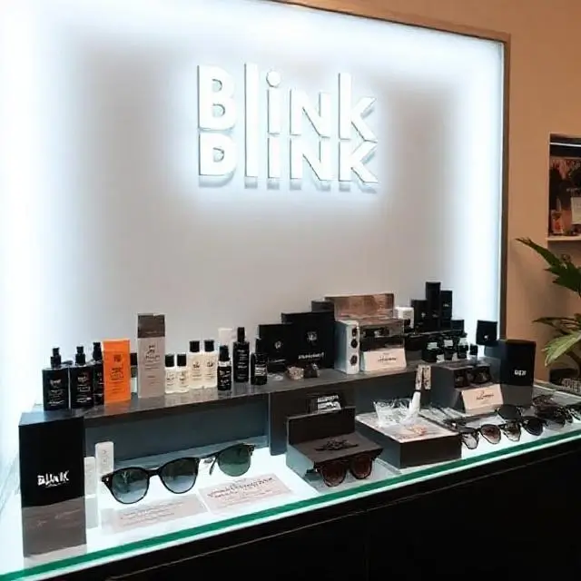 A stylish individual wearing Blink Shades sunglasses